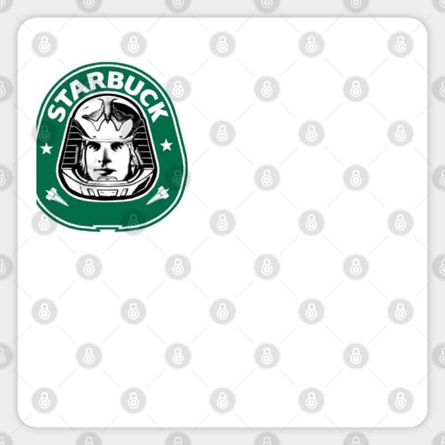 Starbuck Mug w Colonial Viper helmet Sticker by GeekGiftGallery